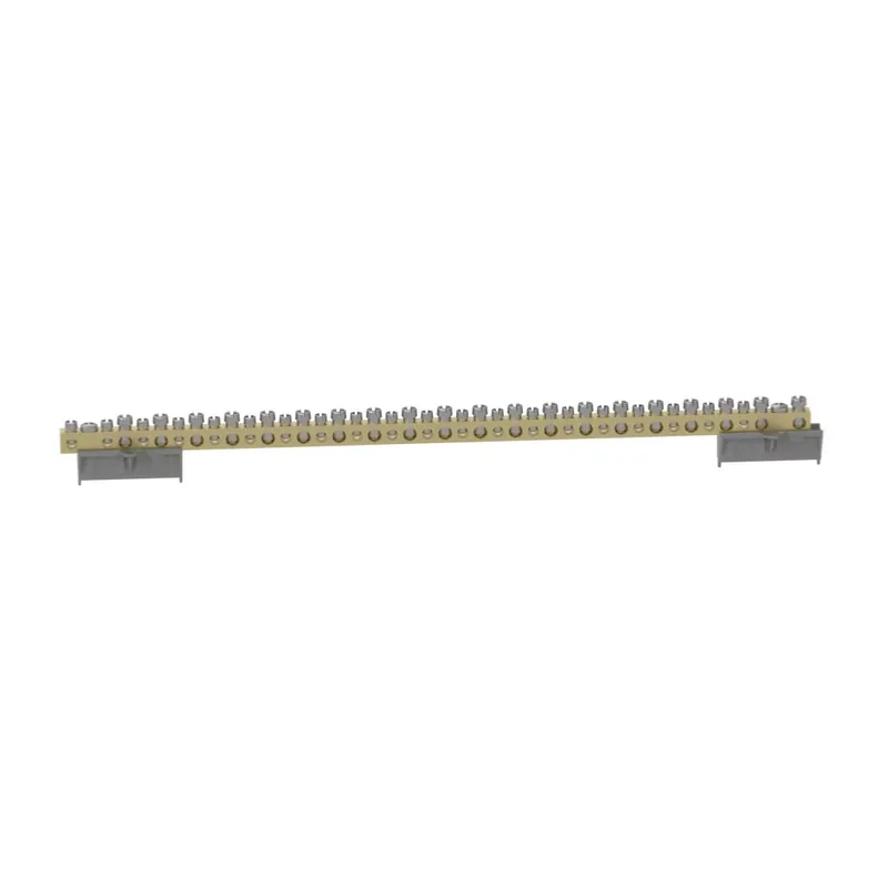 Legrand PractiboxS csavarral rögzíthető csupasz sárgaréz N elosztókapocs, 40 kötési pont, 20x16mm² + 20x10mm²; Icc=6 kA (Legrand 134015) Árcsökkenés
