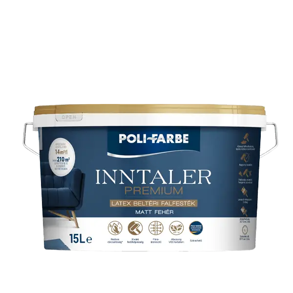 Poli-Farbe Inntaler Premium latex beltéri falfesték 2 Liter Kedvezmény