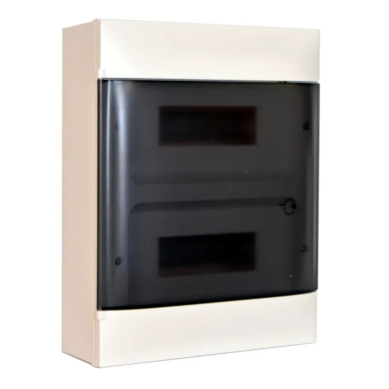 Expressz kézbesítés Legrand PractiboxS 2 sor 12 modul, falon kívüli kiselosztó(650°C), átlátszó füstszínű ajtóval, védőföld és nulla elosztókapoccsal (Legrand 135212)