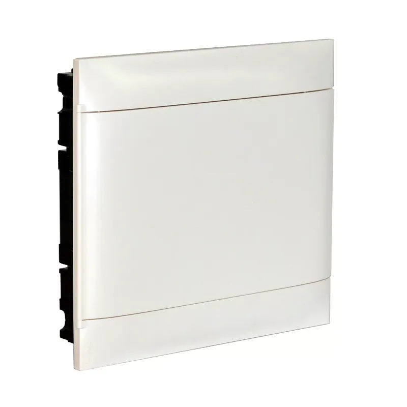 Legrand PractiboxS 2 sor 18 modul, gipszkartonba süllyeszthető kiselosztó(850°C), fehér ajtóval, védőföld és nulla elosztókapoccsal (Legrand 137167) Prémium