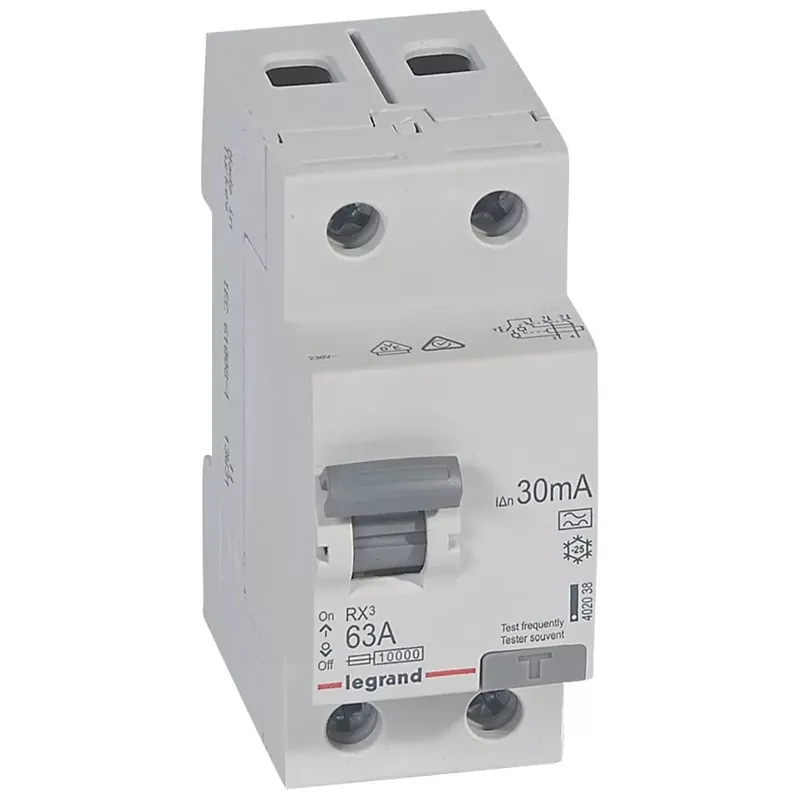 Különleges ajánlat Legrand RX3 áram-védőkapcsoló 2P 63A A 30MA (Legrand 402038)