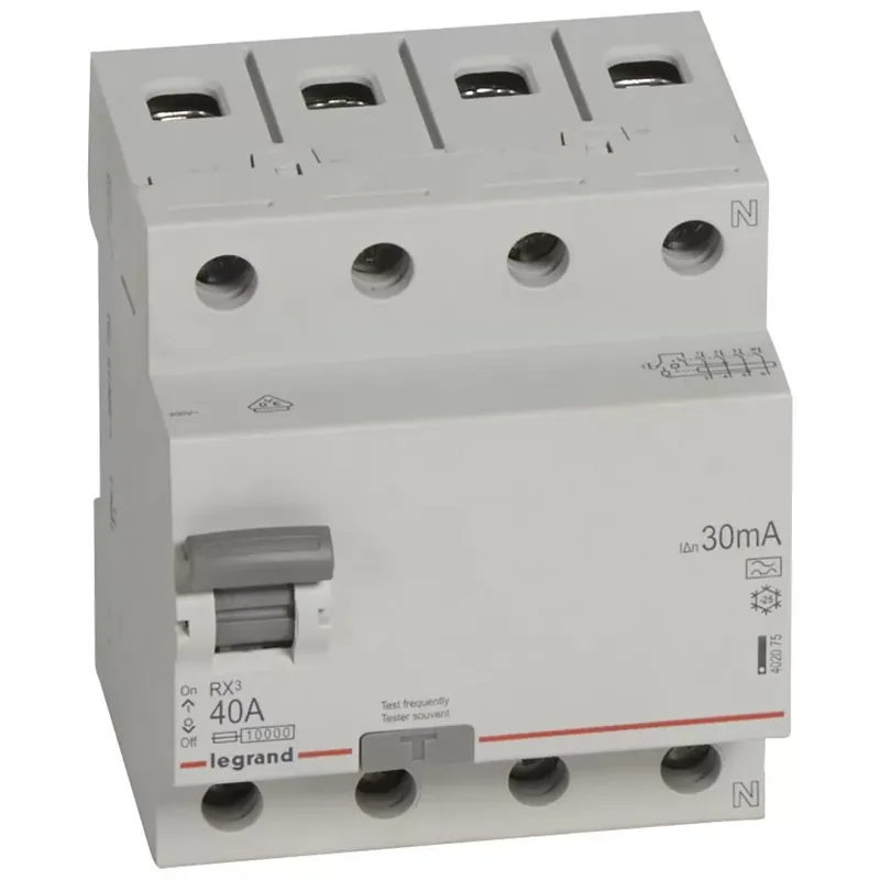 Expressz kézbesítés Legrand RX3 áram-védőkapcsoló 4P 40A A 30MA (Legrand 402075)