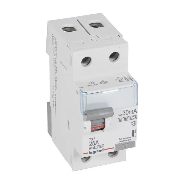 Legrand TX3 áram-védőkapcsoló 2P 25A 30MA A-HPI (Legrand 411595) Gyors kiszállítás