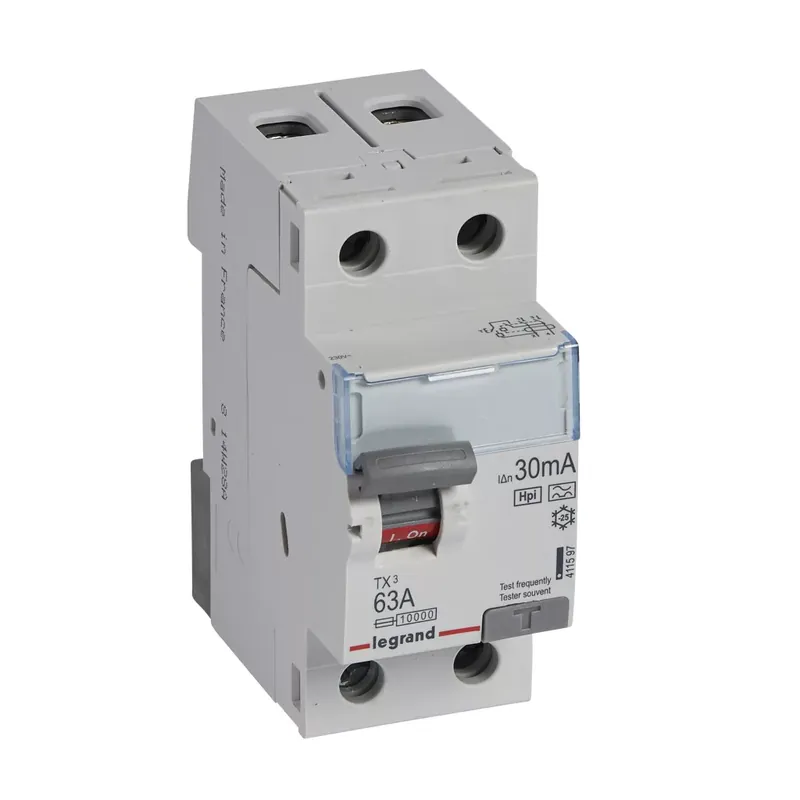 Újdonság Legrand TX3 áram-védőkapcsoló 2P 63A 30MA A-HPI (Legrand 411597)
