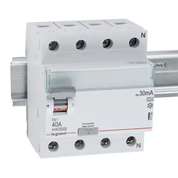 Legrand TX3 áram-védőkapcsoló 4P D 40A 30MA A (Legrand 411765) Olcsó
