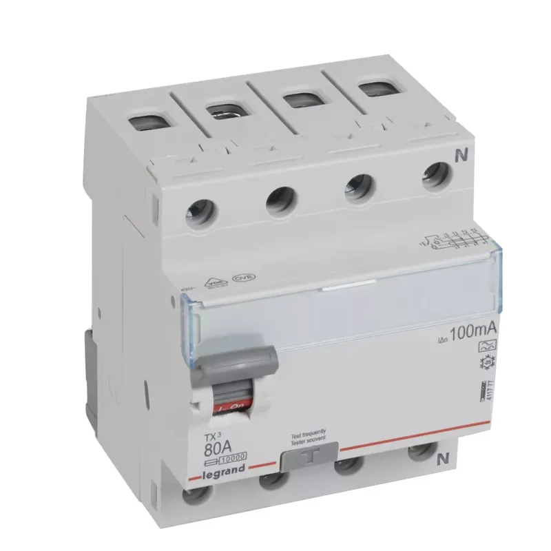 Legrand TX3 áram-védőkapcsoló 4P D 80A 100MA A (Legrand 411777) Kedvezményes ár