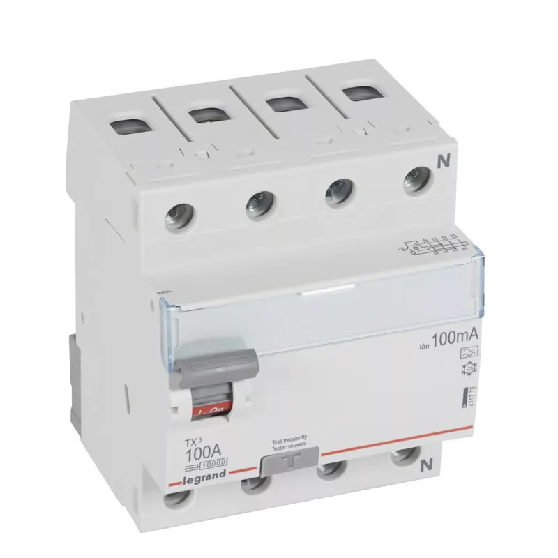 Akció Legrand TX3 áram-védőkapcsoló 4P D 100A 100MA A (Legrand 411778)
