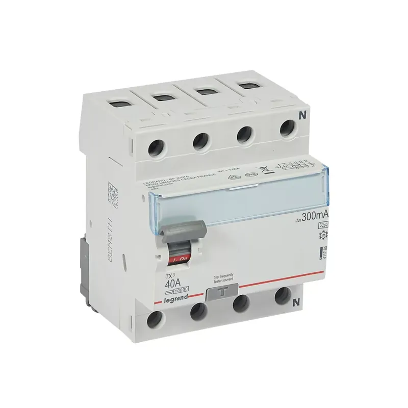 Legrand TX3 áram-védőkapcsoló 4P D 40A 300MA A (Legrand 411785) Kedvezmény