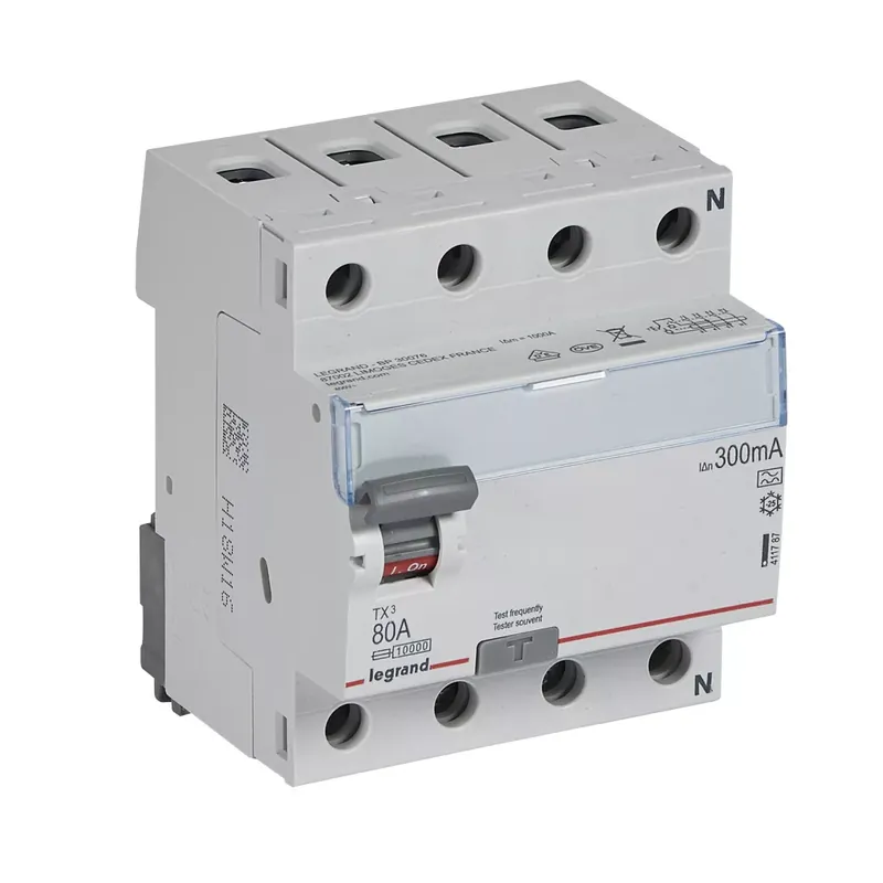 Legrand TX3 áram-védőkapcsoló 4P D 80A 300MA A (Legrand 411787) Kihagyhatatlan ajánlat