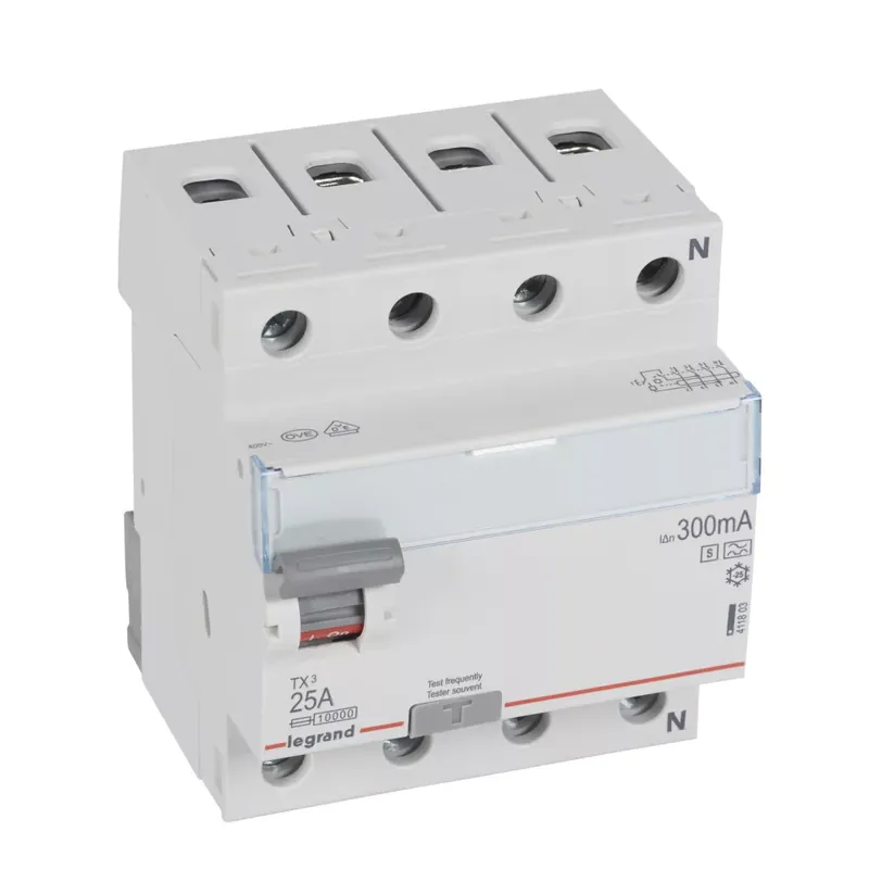 Legrand TX3 áram-védőkapcsoló 4P D 25A 300MA A-S (Legrand 411803) Rendeld meg most