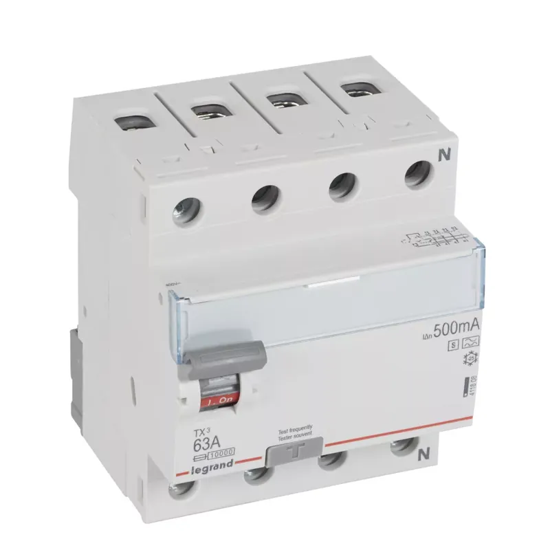 Alacsony ár Legrand TX3 áram-védőkapcsoló 4P D 63A 500MA A-S (Legrand 411808)