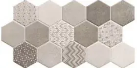 Végkiárusítás Realonda Habitat Hex Ice 26,5X51 Hexagon Mintás Járólap
