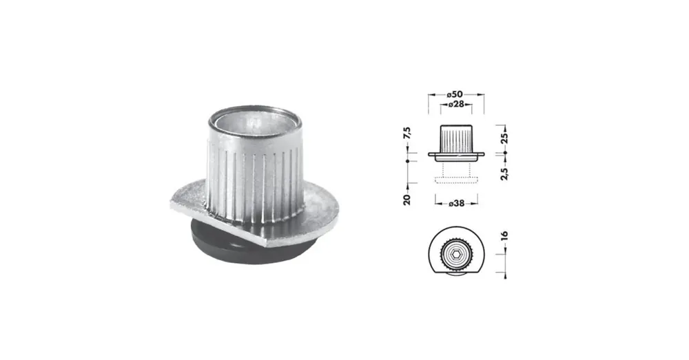 FOREST 10014100230 SZINTEZŐLÁB 32.5mm FÉM HORGANYZOTT Olcsóbb