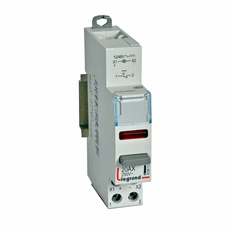 Legrand CX3 moduláris nyomókapcsoló 1Ny + piros LED 12/48V ~/= (Legrand 412913) Rendeld meg most
