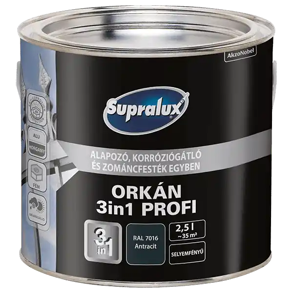 Supralux Orkán Profi 3in1 zománcfesték 2,5l Biztonságos fizetés