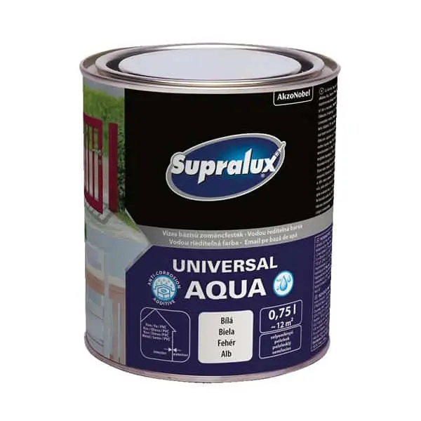 Szezonális akció Supralux Universal Aqua zománcfesték 2,5 Liter