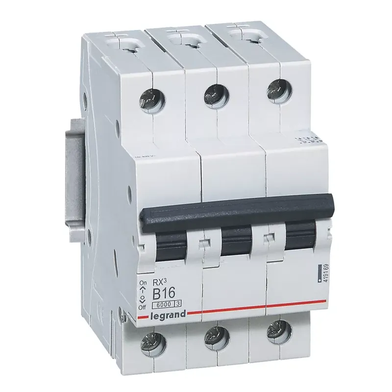 Azonnal elérhető Legrand RX3 kismegszakító 3P B16 6000A BIC (Legrand 419169)