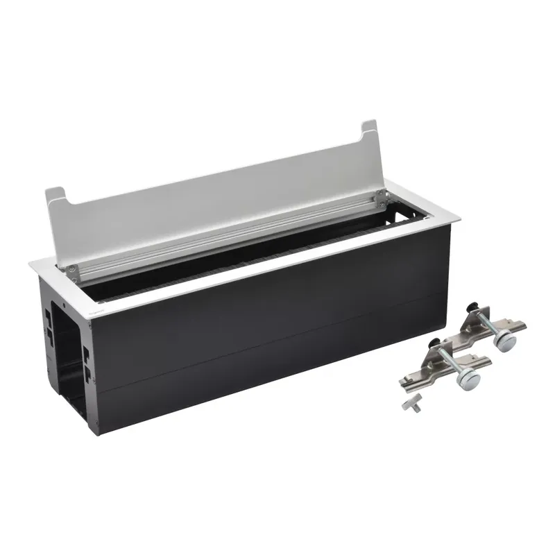 Legrand Incara Top access - bútorba süllyeszthető, 12 modul (385 mm széles), üres, rozsdamentes acél (Legrand 654873) Újdonság