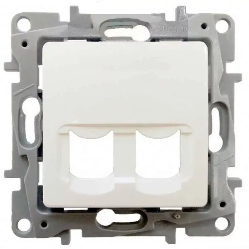 Gyors szállítás Legrand Niloé 2xRJ45 keystone adapter, fehér (Legrand 664765)