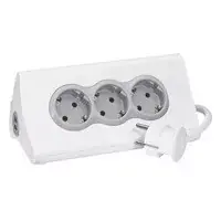 Legrand Multimédiás asztali elosztósor tablet tartóval 3 x 2P+F + 2 USB-A, fehér (Legrand 694810) Akció