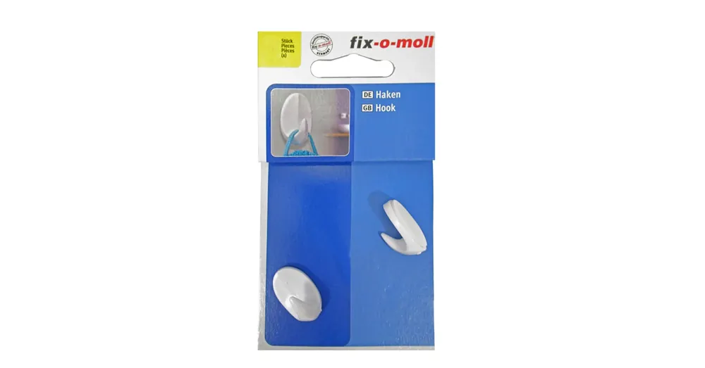 Szuper ajánlat FIX-O-MOLL 3566704 AKASZTÓ ÖNTAPADÓS 43*26mm FEHÉR 2DB/CS