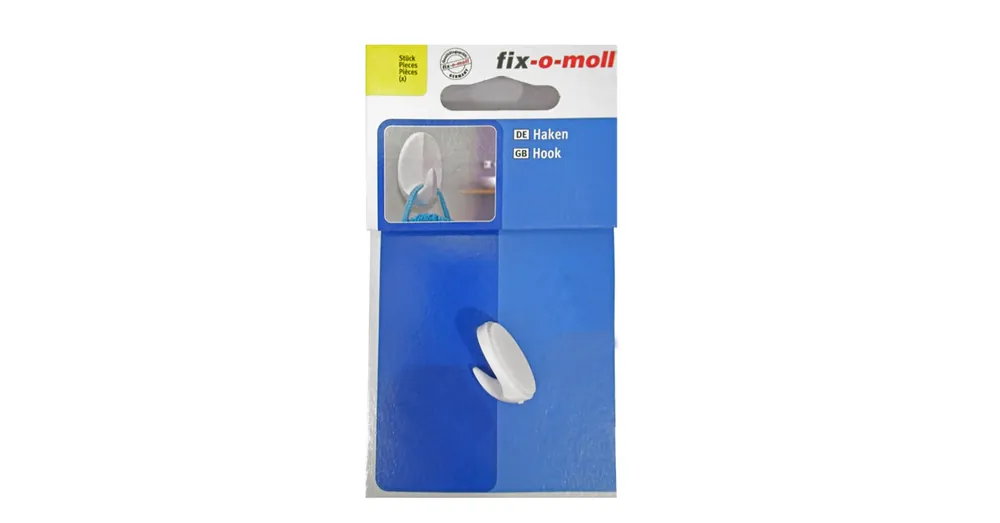 Korlátozott ajánlat FIX-O-MOLL 3566706 AKASZTÓ ÖNTAPADÓS 54*32mm FEHÉR