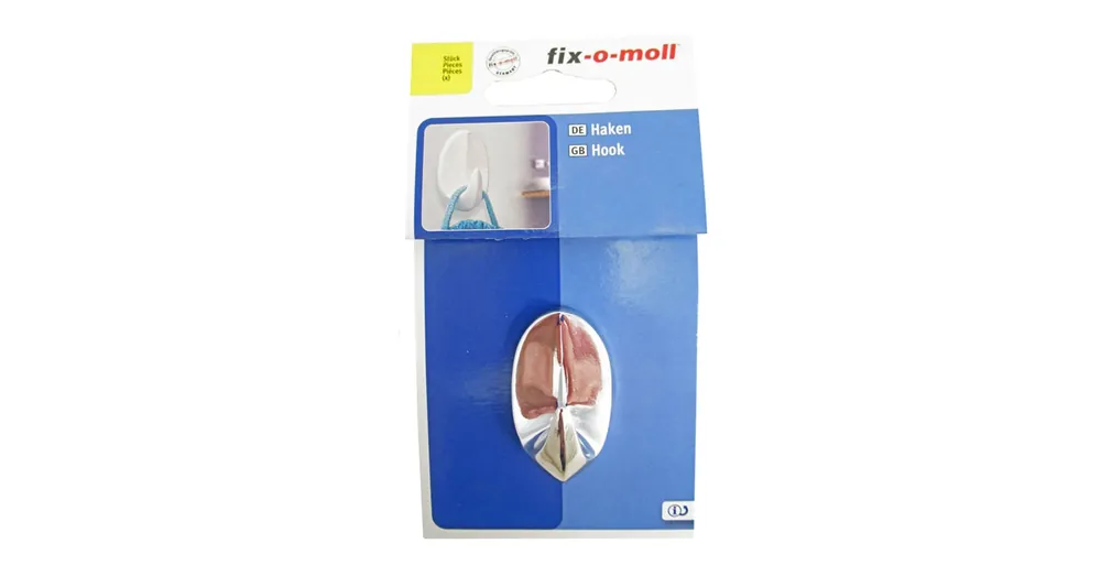 Azonnal elérhető FIX-O-MOLL 3566707 AKASZTÓ ÖNTAPADÓS 54*32mm EZÜST