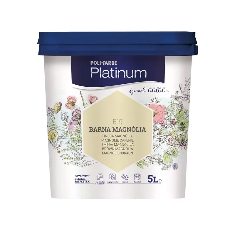 Árengedmény Poli-Farbe Platinum barna magnólia 2,5 l színes beltéri falfesték