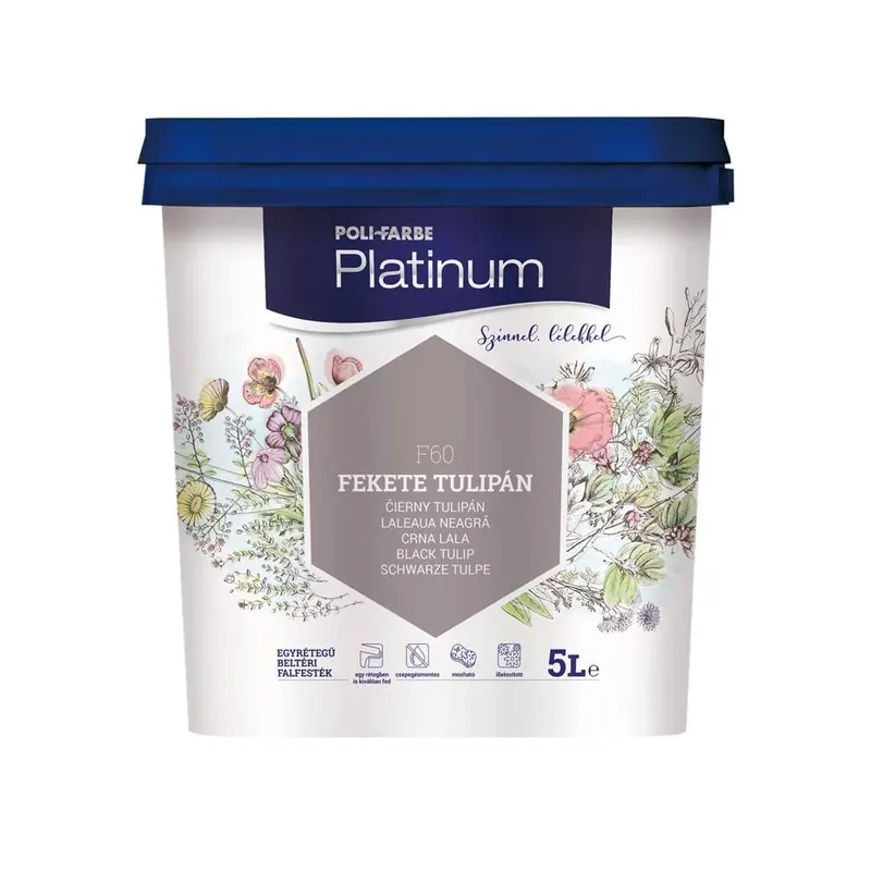 Outlet Poli-Farbe Platinum fekete tulipán 5 l színes beltéri falfesték