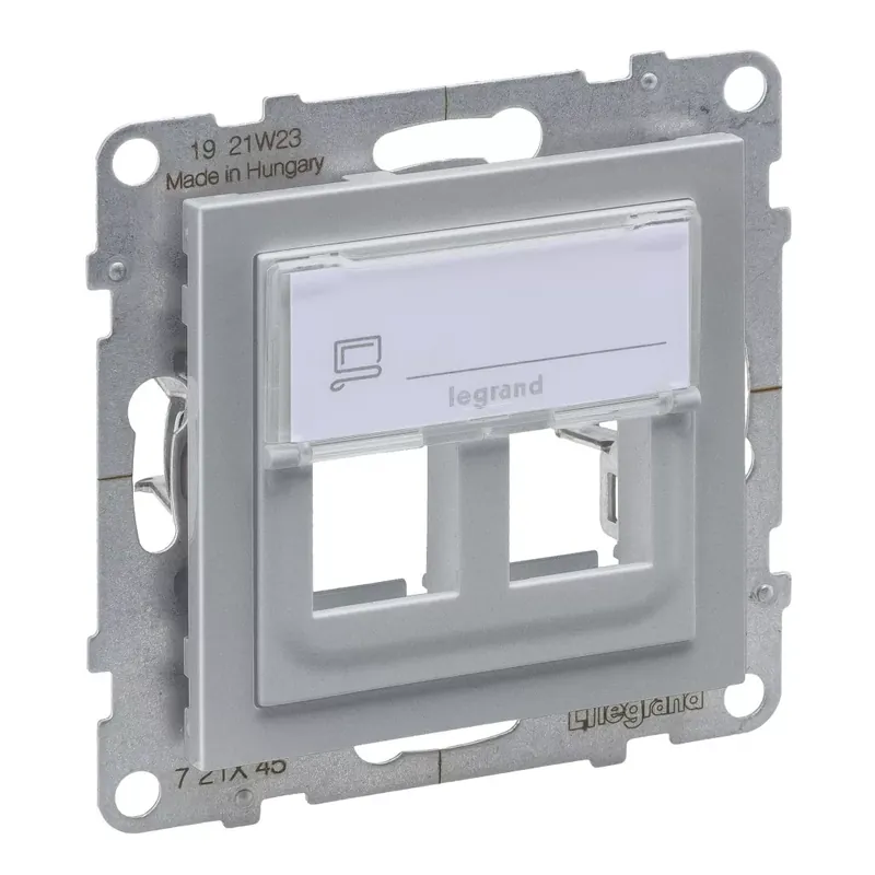 Olcsóbb Legrand Suno kettős keystone adapter, alumínium (Legrand 721345)