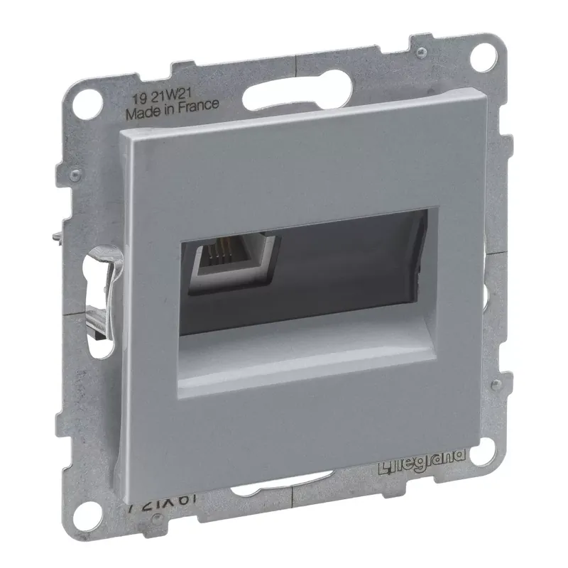 Legrand Suno RJ11 aljzat, alumínium (Legrand 721361) Azonnal elérhető
