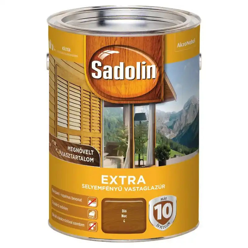 Vedd meg most Sadolin Extra dió 5 l selyemfényű vastaglazúr