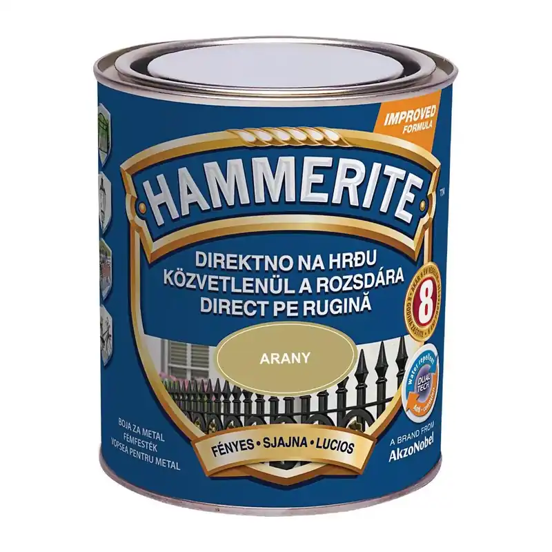 Hammerite közvetlenül rozsdára festék arany fényes 0,75 l Alacsony ár