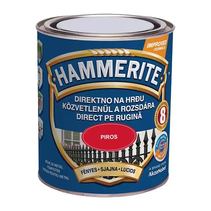Hammerite közvetlenül rozsdára festék piros fényes 0,75 l Árcsökkenés