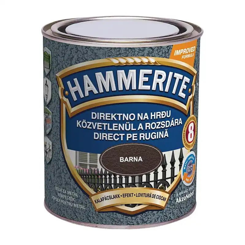 Prémium Hammerite közvetlenül rozsdára festék barna kalapácslakk 0,75 l