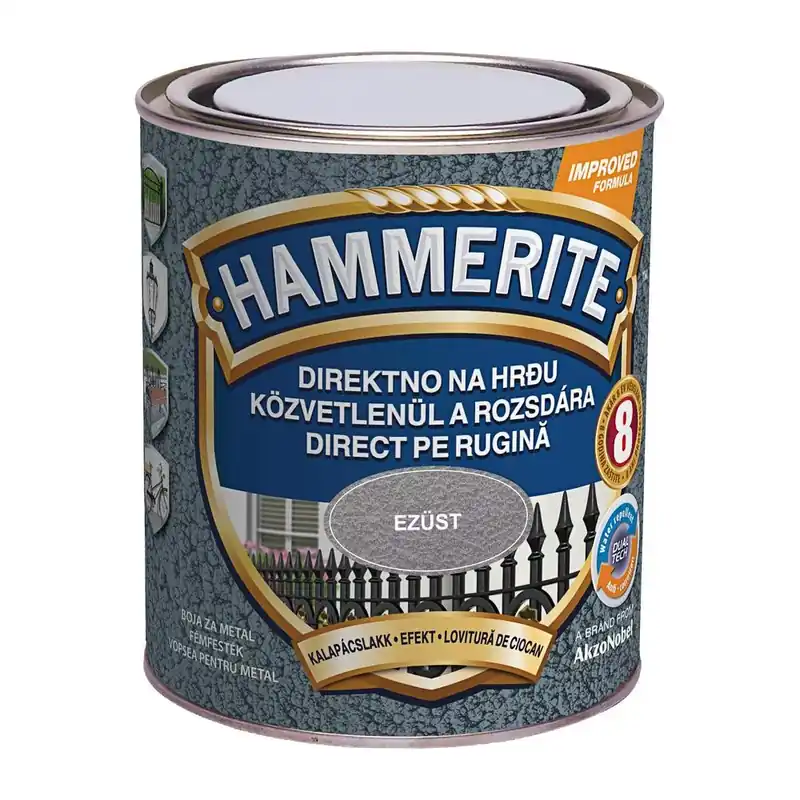 Akciós ár Hammerite közvetlenül rozsdára festék ezüst kalapácslakk 0,75 l