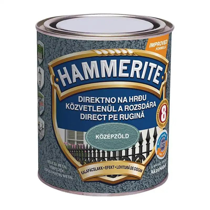 Hammerite közvetlenül rozsdára festék középzöld kalapácslakk 0,75 l Prémium