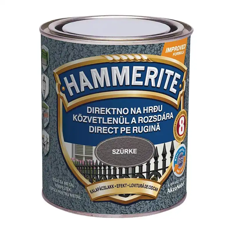 Gyors szállítás Hammerite közvetlenül rozsdára festék szürke kalapácslakk 0,75 l