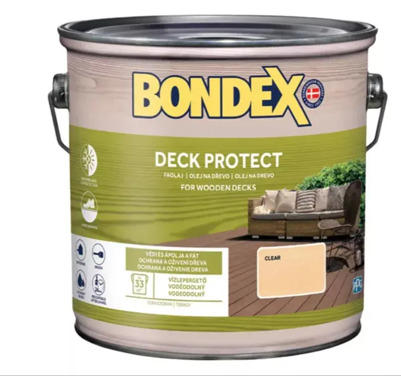 Biztonságos vásárlás Faápoló olaj Bondex Deck Protect favédő és -ápoló olaj színtelen 2,5l