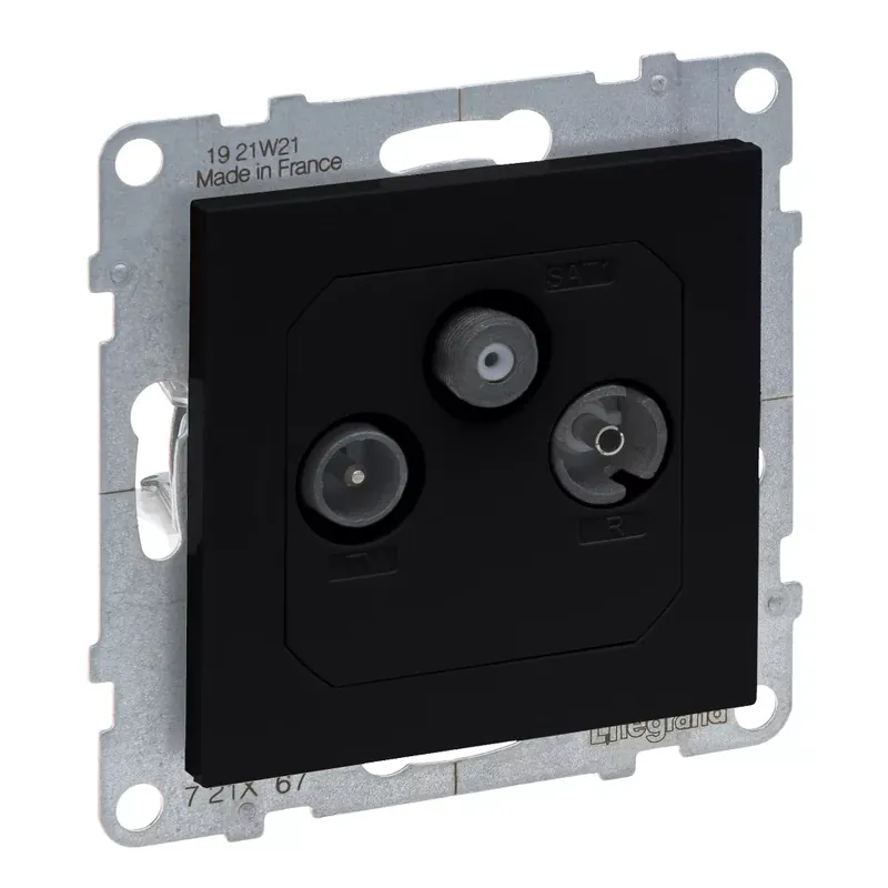 Legrand Suno TV-R-SAT aljzat csillagpontos, fekete (Legrand 721467) Rendeld meg most