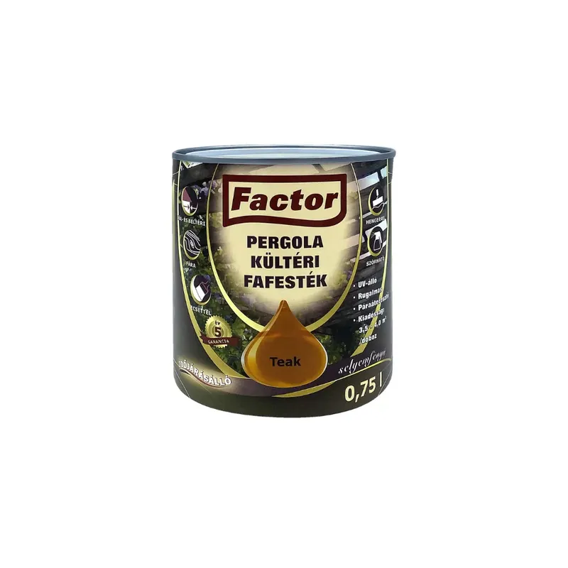 Factor Pergola kültéri fafesték teak 0,75 l Nézd meg most