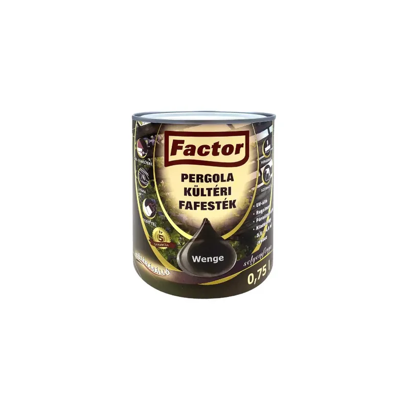 Olcsóbb Factor Pergola kültéri fafesték wenge 0,75 l