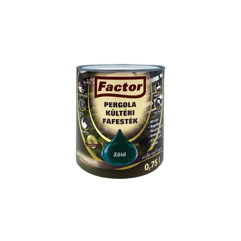 Factor Pergola kültéri fafesték zöld 0,75 l Bestseller