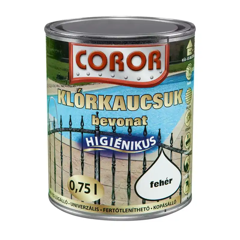 Medencefesték Csempefesték Coror Klórkaucsuk bevonat fehér 0,75 l Legjobb ár