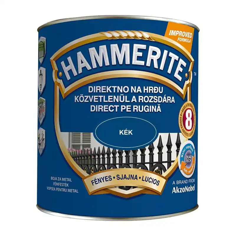 Hammerite közvetlenül rozsdára festék kék fényes 2,5 l Népszerű