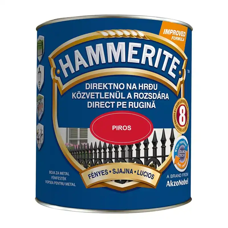 Hammerite közvetlenül rozsdára festék piros fényes 2,5 l Árengedmény