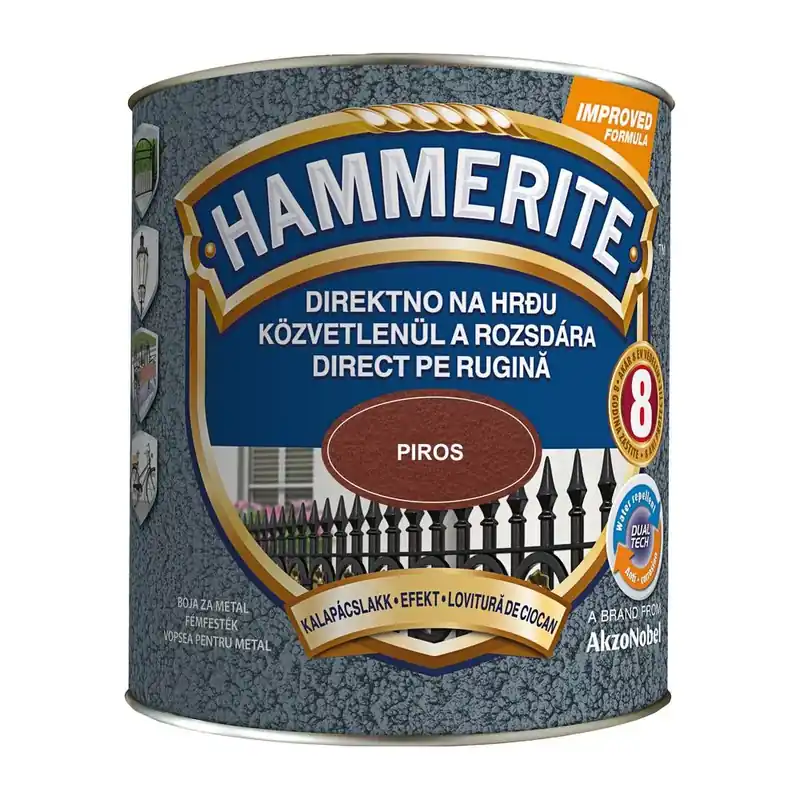Hammerite közvetlenül rozsdára festék piros kalapácslakk 2,5 l Olcsó