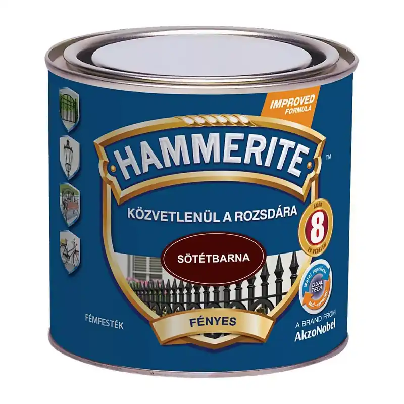 Hammerite közvetlenül rozsdára festék barna fényes 0,25 l Különleges ajánlat