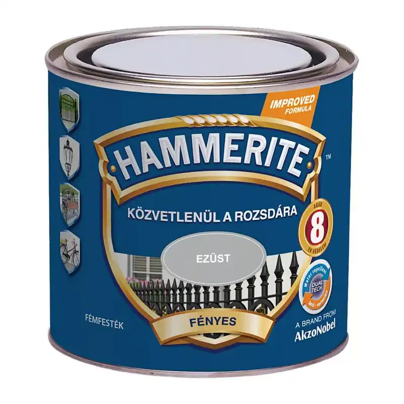 Hammerite közvetlenül rozsdára festék ezüst fényes 0,25 l Ajánlat