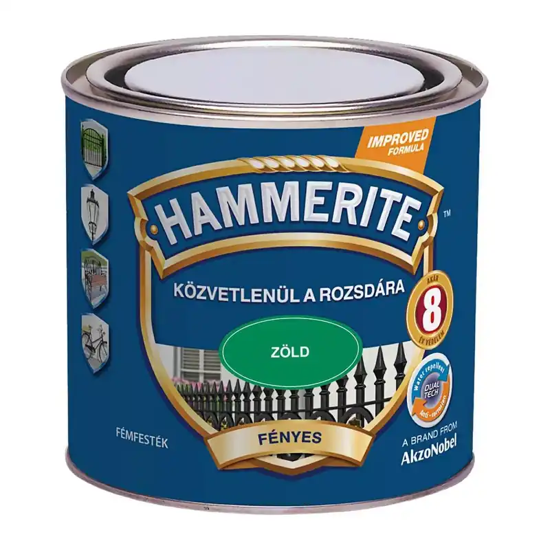 Legkelendőbb Hammerite közvetlenül rozsdára festék zöld fényes 0,25 l